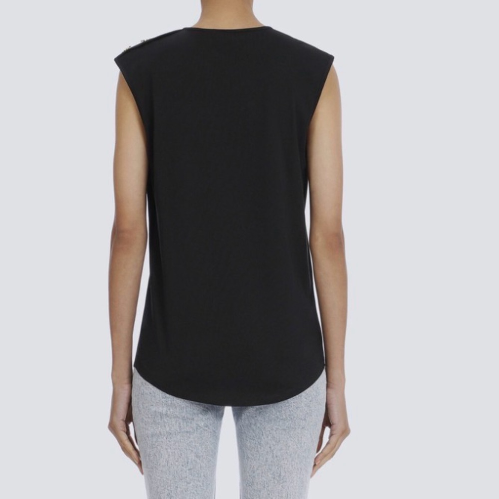 NWOT Balmain Cotton Logo Graphic Tank - Picture 2 of 10